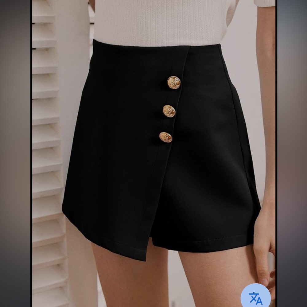 Asymmetrical Black Zara Skort